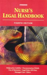 Cover of: Nurse's Legal Handbook by Springhouse Publishing, Springhouse