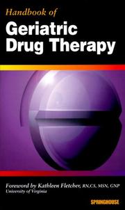 Cover of: Handbook of Geriatric Drug Therapy