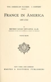 Cover of: France in America, 1497-1763.
