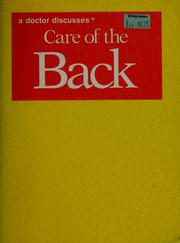 Cover of: A doctor discusses care of the back