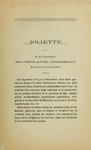 Cover of: Joliette