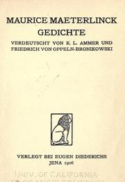 Cover of: Gedichte