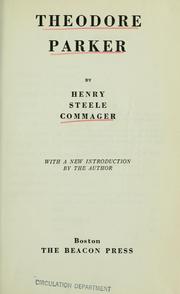 Cover of: Theodore Parker. by Henry Steele Commager, Henry Steele Commager