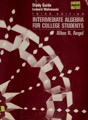 Cover of: Study guide by Leonard Malinowski