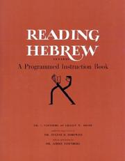 Cover of: Reading Hebrew: A Programmed Instruction Book