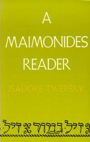 Cover of: Maimonides Reader