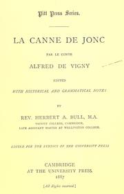 Cover of: La canne de jonc. by Alfred de Vigny