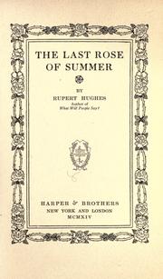 Cover of: The last rose of summer