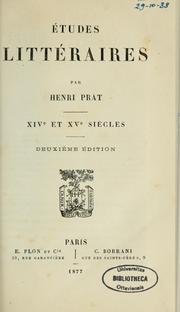 Cover of: Études littéraires: XIVe et XVe siècles