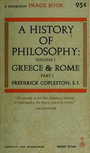 Cover of: A history of philosophy by Frederick Charles Copleston