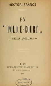 Cover of: En "Police-court": moeurs anglaises