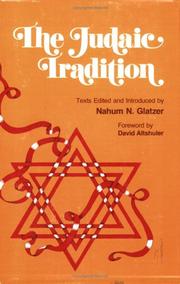 Cover of: The Judaic tradition by edited and introduced by Nahum N. Glatzer.