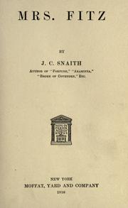 Cover of: Mrs. Fitz by J. C. Snaith