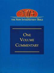 Cover of: The New Interpreter's one-volume commentary on the Bible