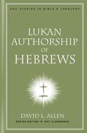 Cover of: Lukan Authorship of Hebrews
