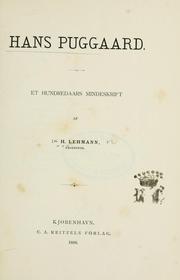 Cover of: Hans Puggaard: et Hundredaars Mindeskrift