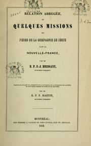 Cover of: Relation abrégée de quelques missions des pères de la Compagnie de Jésus dans la Nouvelle-France