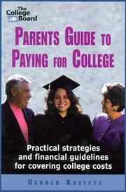 Cover of: The parents guide to paying for college