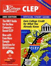 Cover of: CLEP Official Study Guide | College Board
