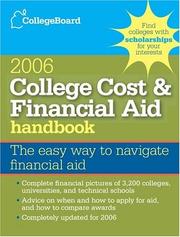 Cover of: College Cost & Financial Aid Handbook 2006: All-New 25th Edition (College Board Guide to Getting Financial Aid)