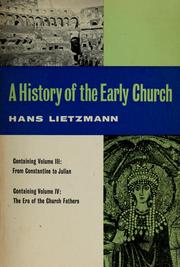 Cover of: A history of the early church by Hans Lietzmann