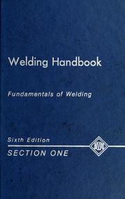 Cover of: Welding handbook. by American Welding Society