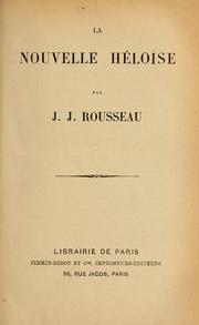 Cover of: La nouvelle Héloïse