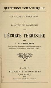 Cover of: Le globe terrestre by Albert Auguste Cochon de Lapparent