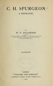 Cover of: C.H. Spurgeon by William Young Fullerton