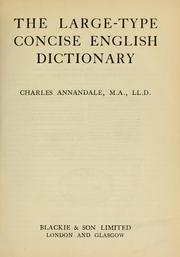 Cover of: The large-type concise English dictionary