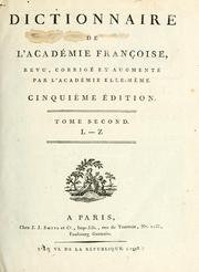 Cover of: Dictionnaire de l'Académie françoise