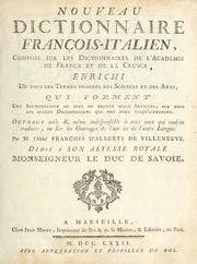 Cover of: Nouveau dictionnaire françois-italien by Francesco d'Alberti di Villanuova