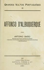 Cover of: Affonso d'Albuquerque