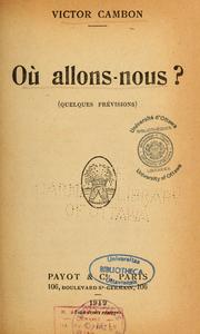 Où allons-nous? by Victor Cambon