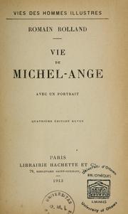 Cover of: Vie de Michel-Ange ... by Romain Rolland