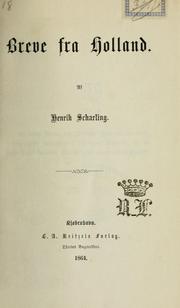 Cover of: Breve fra Holland by C. Henrik Scharling