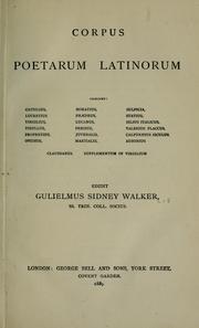 Cover of: Corpus poetarum latinorum