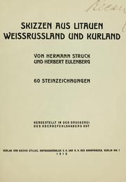Cover of: Skizzen aus Litauen, Weissrussland und Kurland by Hermann Struck