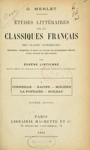 Cover of: Études littéraires sur les classiques français des classes supérieures.