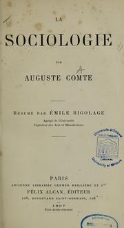 Cover of: La sociologie