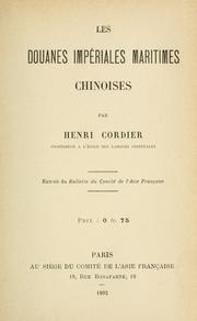 Cover of: Les douanes impériales maritimes chinoines