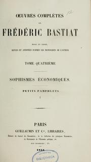 Cover of: Oeuvres complètes de Frédéric Bastiat