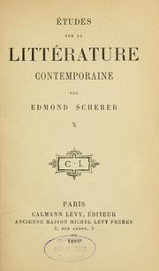 Cover of: Études critiques sur la littérature contemporaine