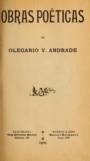 Cover of: Obras poéticas