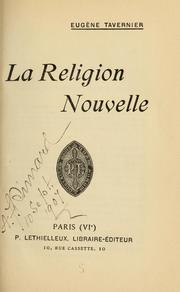 Cover of: La religion nouvelle