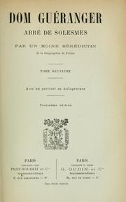 Cover of: Par un moine bénédictin-- by Prosper Guéranger