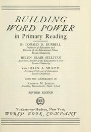 Cover of: Building word power in primary reading.