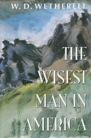 Cover of: The wisest man in America