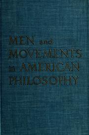 Cover of: Men and movements in American philosophy.
