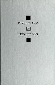 Cover of: The psychology of perception.